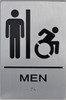 NYC Men ACCESSIBLE Restroom Signage - The Sensation line