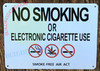 NYC NO SMOKING OR ELECTRONIC CIGARETES - SMOKE FREE AIR ACT  Safety Sign