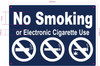 NYC No smoking or electronic cigarette use Signage
