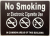 NYC NO SMOKING OR ELECTRONIC CIGARETTES IN COMMAND AREA OF THIS BUILDING