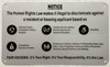 NYC NOTICE ANTI DISCRIMINATE AGAINST RESIDENT OR HOUSING APPPLICANT