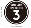 You are ON Floor 3 Sticker/Decal - The Moon LINE  Signage