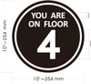 You are ON Floor 3 Sticker/Decal - The Moon LINE  Safety Sign
