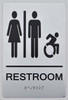 NYC Restroom  -ACCESSIBLE Restroom - Tactile Touch Braille  - The Sensation line