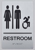 NYC Restroom Signage -ACCESSIBLE Restroom - Tactile Touch Braille Signage - The Sensation line