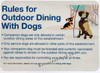 NYC RESTURANT REQUIRED SIGN-RULES FOR OUTDOOR DINING WITH DOGS STICKER