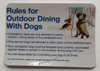 NYC RESTURANT REQUIRED  Safety Sign-RULES FOR OUTDOOR DINING WITH DOGS STICKER