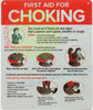 NYC RESTURANT SIGN- FIRST AID FOR CHOKING SIGN