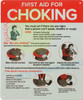 NYC RESTURANT Signage- FIRST AID FOR CHOKING Signage