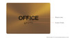 Office Signage- Antique Brass Gold The Sensation line