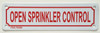 Open Sprinkler Control Sign