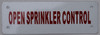 Open Sprinkler Control Sign
