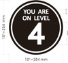 YOU ARE ON LEVEL 4 STICKER/DECAL - THE MOON LINE  Signage