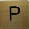 P Elevator Jamb Plate  With Braille and raised number-Elevator PARKING floor number  - The sensation line