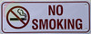 NO SMOKING Metal  Safety Sign