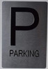 Parking Floor Number  Safety Sign Silver - Tactile Touch Braille  Safety Sign - The Sensation line