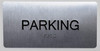 Parking Floor Number Sign Silver-Tactile Touch Braille Sign - The Sensation line