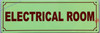 Photoluminescent ELECTRICAL ROOM Signage/GLOW IN THE DARK ELECTRICAL ROOM Signage