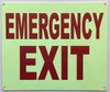 Photoluminescent EMERGENCY EXIT Signage/GLOW IN THE DARK emergency EXIT SOUND Signage