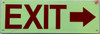Photoluminescent EXIT RIGHT ARROW  Safety Sign/GLOW IN THE DARK EXIT RIGHT ARROW  Safety Sign