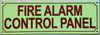 Photoluminescent FIRE ALARM CONTROL PANEL SIGN/GLOW IN THE DARK FIRE ALARM CONTROL PANEL SIGN