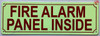 Photoluminescent FIRE ALARM PANEL INSIDE  Compliance Sign/GLOW IN THE DARK FIRE ALARM PANEL INSIDE  Compliance Sign