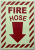 Photoluminescent Fire Hose Arrow Down /GLOW IN THE DARK Fire Hose Arrow Down