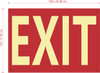 Photoluminescent red EXIT Signage/GLOW IN THE red DARK EXIT Signage