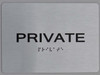 Private Sign -Tactile Touch Braille Sign- The Sensation line