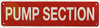 PUMP SECTION SIGN, Fire Safety Sign