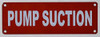 Pump Suction Sign