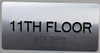 11th Floor - Floor Number Tactile Touch Braille  - The Sensation line  Building Sign