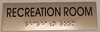 RECREATION ROOM - BRAILLE-STAINLESS STEEL