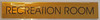 RECREATION ROOM SIGN - Gold BACKGROUND WITH SELF ADHESIVE STICKER FOR INDOOR USE