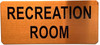 RECREATION ROOM Signage - The Gold Mountain Line