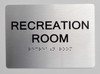 Recreation Room Sign Braille Sign with Raised Tactile Graphics and Letters - The Sensation line