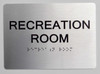 Recreation Room  Safety Sign Braille  Safety Sign with Raised Tactile Graphics and Letters - The Sensation line