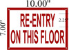 Re-Entry On This Floor Signage