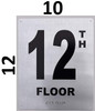 12TH Floor - Floor Number - Tactile Touch Braille  - The Sensation line  Signage