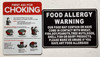 Restaurant Choking Magnet Sign and Restaurant Food Allergies Magnet Poster Magnet Signs, White and Black)-The Chef Choice