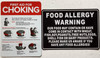 Restaurant Choking Magnet  Safety Sign and Restaurant Food Allergies Magnet Poster Magnet  Safety Signs, White and Black)-The Chef Choice