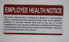 Restaurant/Food Facility Employee Health Notice Signage