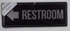 Restroom Left Arrow  Safety Sign