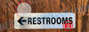 Restroom Left Arrow  Safety Sign