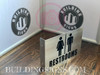 Restroom Projection Sign - Restroom Hallway Sign )-Especatadora Line