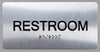 Restroom  Silver -Tactile Touch Braille  - The Sensation line