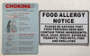 Resturant choking MAGNET + Food allergy Magnet/ Safety Sign