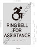 Ring Bell For Assistance Signage Braille - The Sensation Line