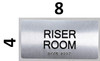 Riser Room Signage Silver-Tactile Touch Braille Signage - The Sensation line