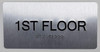 1ST Floor Sign- Floor Number Tactile Touch Braille Sign - The Sensation line Sign